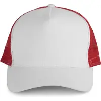 K-Up Pack 16 CASQUETTE TRUCKER - 5 PANNEAUX Blanc Rouge - KP137 - Taille One Size