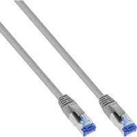 InLine 76802 Câble patch, S/FTP (PiMf), Cat.6A, 500MHz, sans halogène, cuivre, gris, 2m