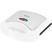 Ecg S 3271 Grille-pain à sandwich Acier inoxydable, Machine à panini, Blanc