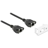 DeLOCK Rallonge réseau pour module Easy 45 S/FTP RJ45 femelle à RJ45 femelle Cat.6A 2 m sch