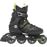 K2 Patins à Roulettes - F.I.T. 80 Pro - Noir/Vert - Patins à rou - - 41,5 - Patins à Roulettes
