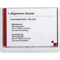 Durable Plaque de porte CLICK SIGN, DIN A5, blanc en plastique de haute qualité