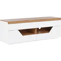 Beliani Meuble Tv Blanc Cheval