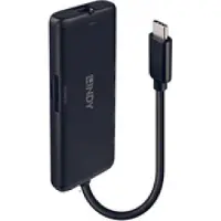Lindy DST-Mini Station d'accueil USB-C pour ordinateur portable avec prise en charge 4K et charge passante de 100 W