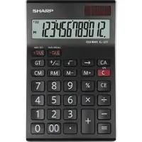 Sharp Calculateur EL125TWH (Fonctionnement sur piles, Panneau solaire)
