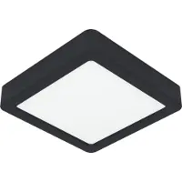Eglo Lumière LED de plafond Fueva 6 Carré - Noir - 15x15cm