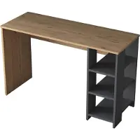 Skye Decor , HA108 - 2585, Bureau, noyer, 100 % PANNEAUX ESPAGNOLS MELAMINÉS, 120 x 45 x 73,8 cm