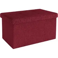Intirilife Pouf Pliable 49x30x30 Cm Banc Ottoman Tabouret Siège Cube Boîte De Rangement