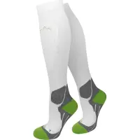 Normani Chaussettes de sport gris foncé / citron vert / blanc / blanc cassé