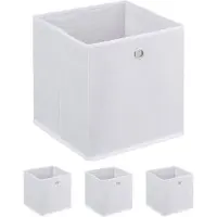 Relaxdays 4x boîte de rangement (8.71 l, 4x, 30 x 30 x 30 cm)