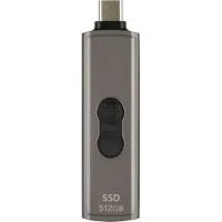 Transcend ESD330C - SSD - crypté - 512 Go - externe (portable) - USB (connecteur USB-C) - AES 256 bits - Dark Grayish Brown