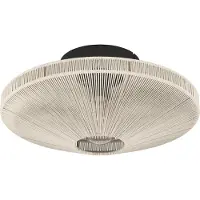 Eglo Plafonnier - Ø 38 cm - Crème - Noir - Cordage - Acier