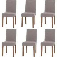 Mendler Chaise de salle à manger Littau Chenille (lot de 6)