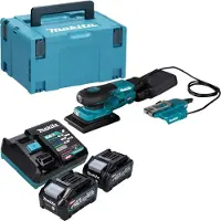 Makita BO 005 CGM201 Akku Schwingschleifer 40 V max. 80 x 130 mm 3,0 mm Hub Brushless + 2x Akku 4,0