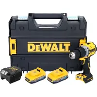 DeWalt DCD 805 E2T Perceuse-visseuse à percussion sans fil 18 V 90 Nm Brushless + 2x batterie Powerstack 1,7 Ah + chargeur + TSTAK