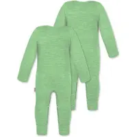 Normani Barboteuse / body 'Tangoio' vert clair / blanc