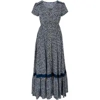Apricot Robe d’été bleu marine / marron / blanc
