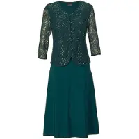 Goldner Robe de cocktail or / émeraude