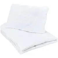 Amazinggirl Couette et oreiller pour bébé Couverture pour enfant 90 x 120 cm - Couette pour enfant Ensemble de couettes pour enfant et couverture pour bébé Couverture pour lit bébé Microfibre Blanc Oeko-Tex