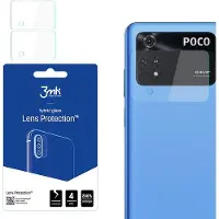 3MK hybrid glass Lens Protection for Xiaomi POCO M4 Pro (4 pcs, Xiaomi Poco M4 Pro), Téléphone portable : film de protection, Transparent