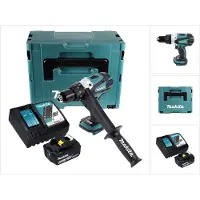 Makita DDF 458 RG1J Perceuse-visseuse 18 V, 91Nm+ 1x Batterie 6,0 Ah + Chargeur + Coffret Makpac