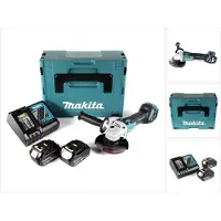 Makita DGA 511 RGJ Meuleuse d'angle sans fil 18V 125mm Brushless + 2x batterie 6,0Ah + chargeur + Makpac