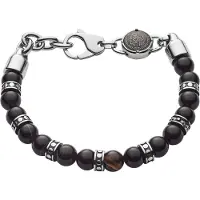 Diesel Bracelet noir / argent