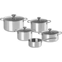 Le Creuset 3-Ply Plus Lot de 5 pièces de cuisine avec couvercles en acier inoxydable