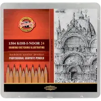 Kohinoor Professional Graphite Pencils Coffret crayons d'artiste 24 pièces