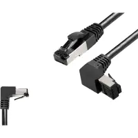 Bkl Electronic 144020 Câble réseau RJ45, câble patch CAT 8.1 S/FTP 3 m noir H (S/FTP, CAT8.1, 3 m)