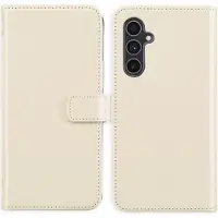 Selencia Étui portefeuille en cuir véritable pour Samsung Galaxy A54 (5G) - Greige