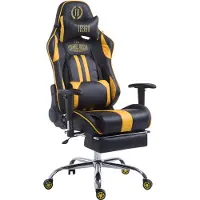 CLP Chaise de bureau Racing Limit avec repose-pieds noir/jaune