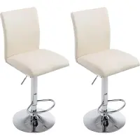 CLP lot de 2 tabourets de bar Köln en similicuir chromé