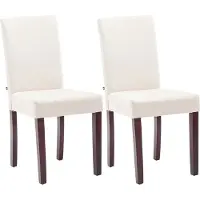 CLP lot de 2 chaises de salle à manger Ina tissu cappuccino
