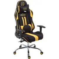 CLP Chaise de bureau Racing Limit tissu avec repose-pieds noir/jaune