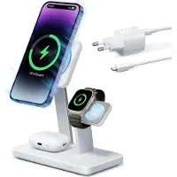 ESR HaloLock 25W 3-in-1 Oplader Compatibel met MagSafe Magnetische Draadloze Lader