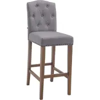 CLP Tabouret de bar Louise tissu antique-clair