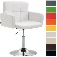 CLP Fauteuil Lounge Los Angeles Similicuir Blanc
