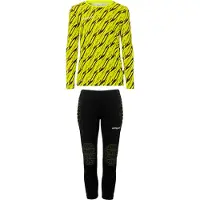 Uhlsport Progressive 28 Set De Gardien De But Enfants - Jaune Fluo / Noir | Taille: 140