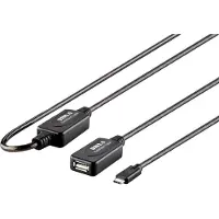 Renkforce Câble USB USB 2.0 USB-C mâle, USB-A femelle 7.50 m noir contacts dorés RF-4752800