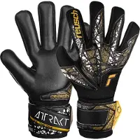 Reusch Attrakt Silver Nc Finger Support Goalkeeper Gloves Noir 8.5