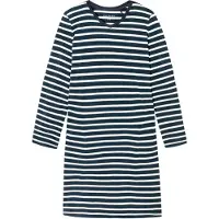Schiesser Chemise de nuit ' Casual Essentials ' bleu nuit / blanc