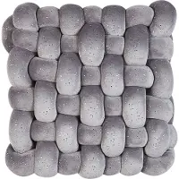 Beliani Coussin Velours Gris Sirali 30 X 30 Cm