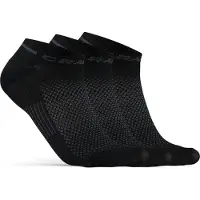 Craft Chaussettes Craft Unisex Core Dry Shaftless Sock 3-Pack Black-Taille 46 - 48