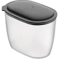 Koziol Récipient alimentaire avec couvercle noir OVAL, 1,4 L,