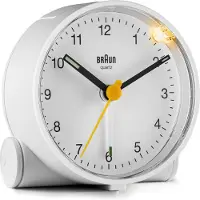 Braun BC01 - Réveil - rond - quartz - bureau - blanc