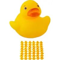 Relaxdays Lot de 48 canards en caoutchouc