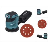 Makita DBO180Z Ponceuse excentrique sans fil 25mm 18V + 50x Papiers abrasifs K320 - sans batterie, sans chargeur