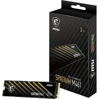 MSI Spatium M461 2tb Ssd M.2 Doré