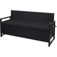 Mendler Poly-Rattan Banc 3 places -F39